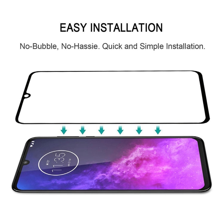 Tempered glass screen protector kit showing easy bubble-free installation steps