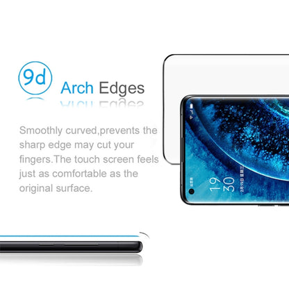 Curved-edge tempered glass screen protector showing smooth arch edges