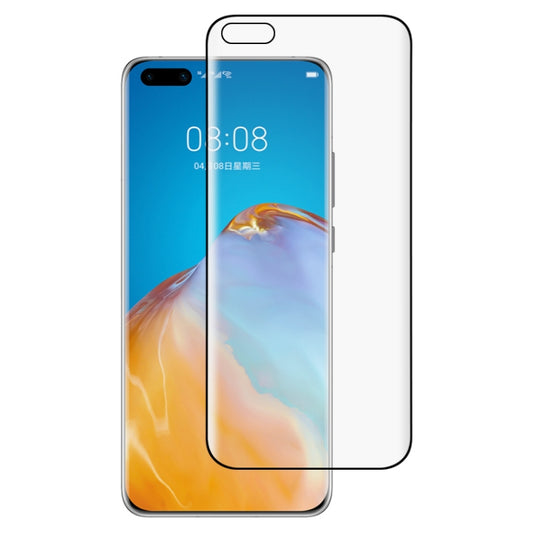 Black 3D curved edge tempered glass screen protector film for Huawei P40 Pro