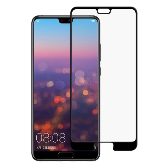 Full-screen tempered glass screen protector for Huawei P20, clear with phone cutouts