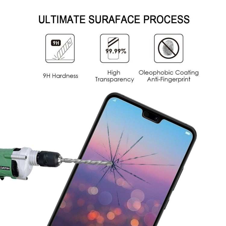 Huawei P20 tempered glass screen protector with 9H hardness and anti-fingerprint coating