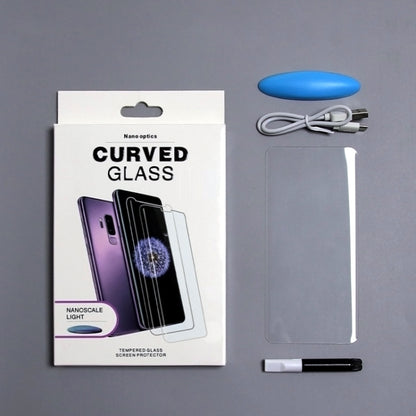 Curved glass screen protector kit for OnePlus 7 Pro in retail box with tools