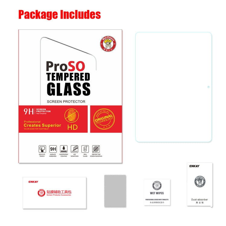 Tempered glass screen protector package with accessories and wipes