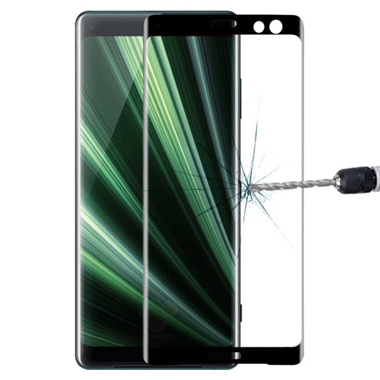 Curved tempered glass screen protector for Sony Xperia XZ3, crack-resistant