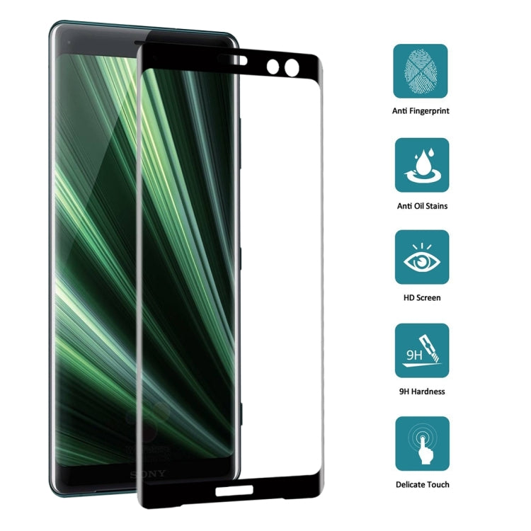 Curved tempered glass screen protector for Sony Xperia XZ3 with HD clarity