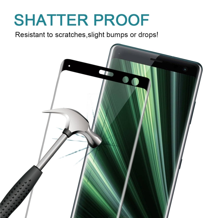 Curved tempered glass screen protector for Sony Xperia XZ3, shatter-proof