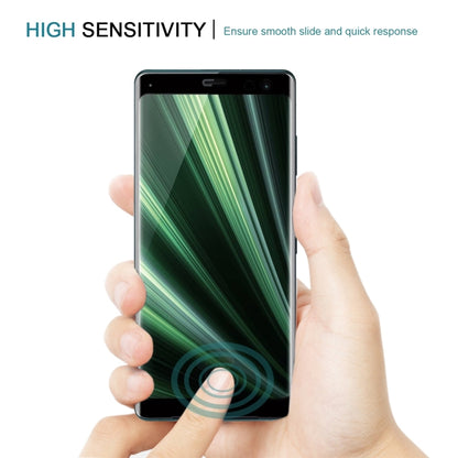 Curved tempered glass screen protector for Sony Xperia XZ3, high-sensitivity touch