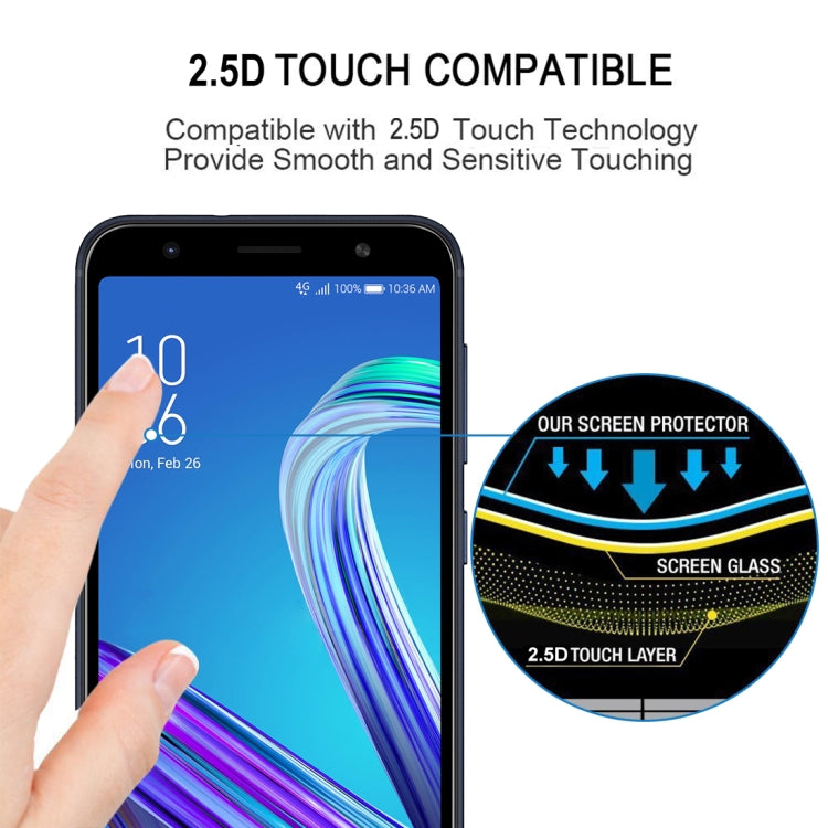 Tempered glass screen protector with 2.5D rounded edges for smooth touch