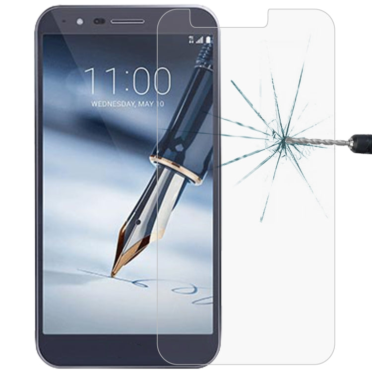 Clear tempered glass screen protector film with cutouts for LG phone screen
