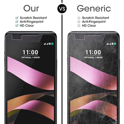 Tempered glass screen protector for LG X Style, scratch-resistant clear vs generic