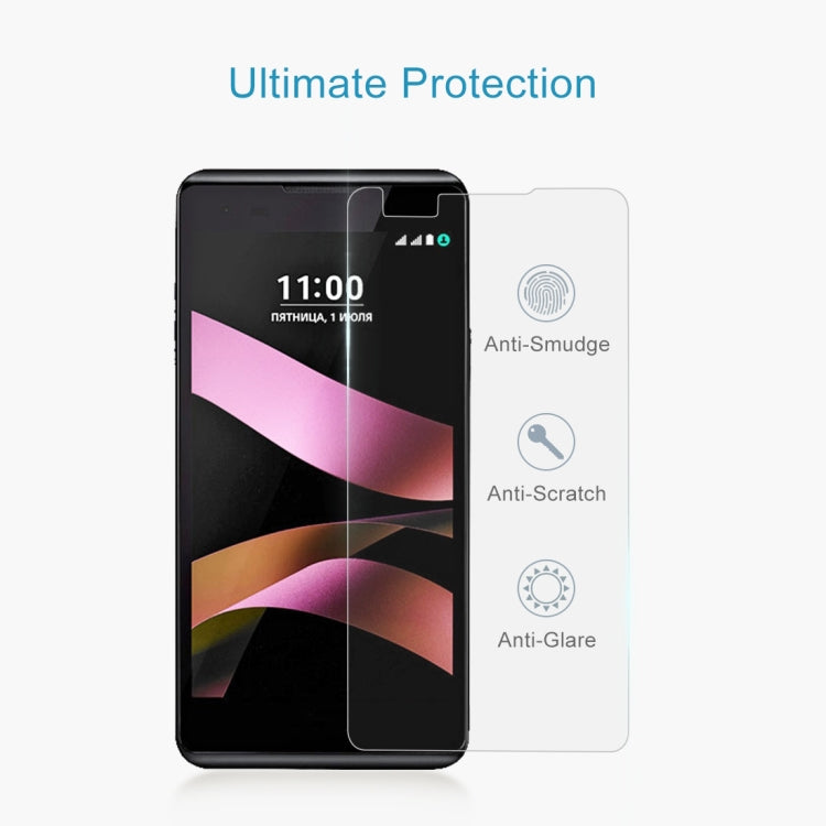 Tempered glass screen protector for LG X Style with anti-smudge, anti-scratch, anti-glare