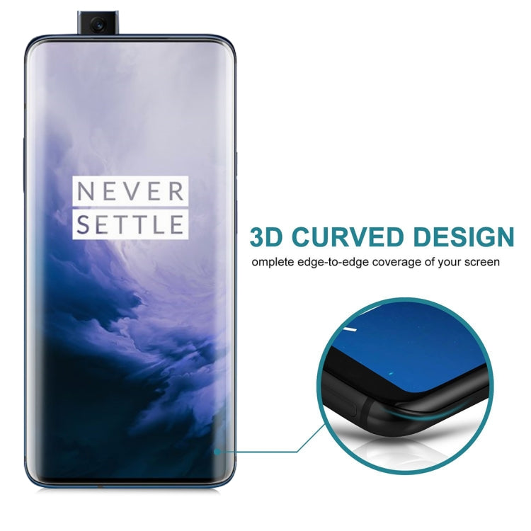 3D curved tempered glass screen protector for edge-to-edge coverage (OnePlus 7 Pro)