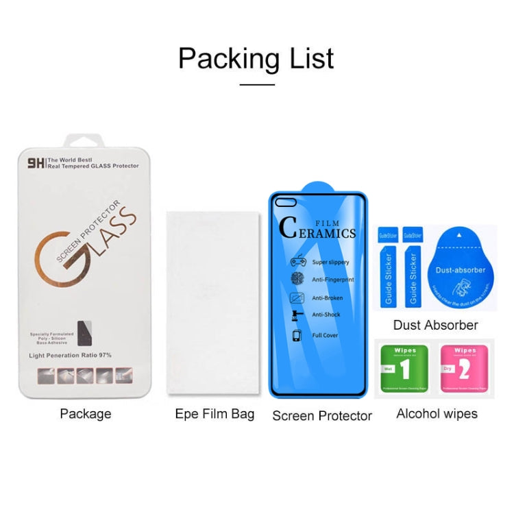 Huawei P40 screen protector kit with ceramics film, wipes, and alcohol wipes