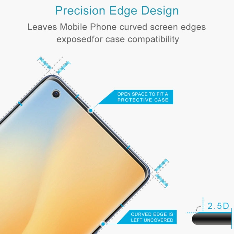 2.5D tempered glass screen protector for Vivo X50, made to fit phone cases