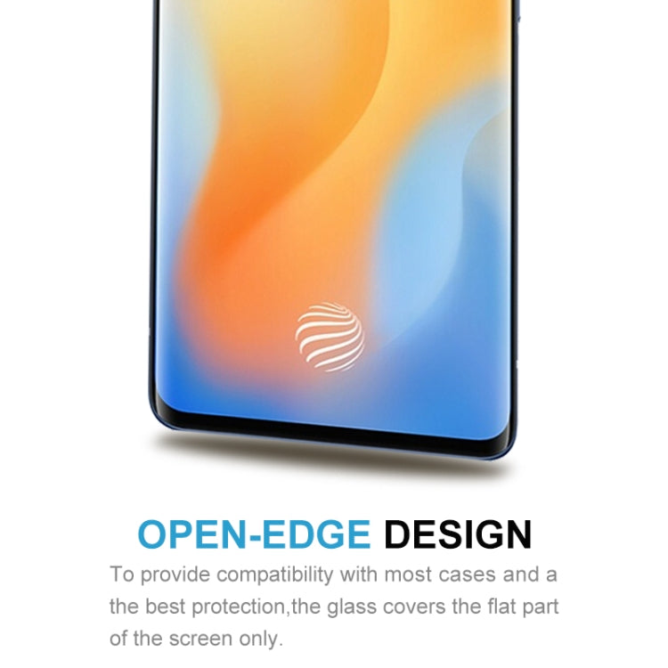Tempered glass screen protector for Vivo X50 with open-edge design for case compatibility