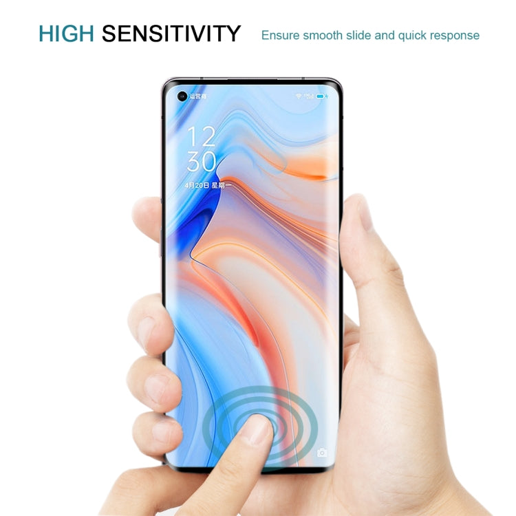 Tempered glass screen protector film for smooth slide touch on a smartphone
