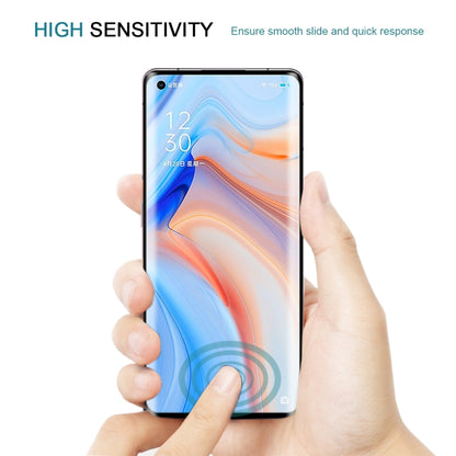Tempered glass screen protector film for smooth slide touch on a smartphone