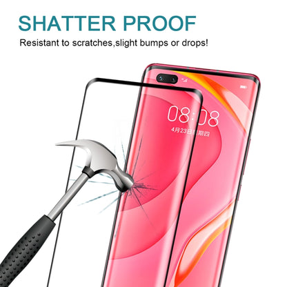 Shatter-resistant tempered glass screen protector on a smartphone with broken-glass crack