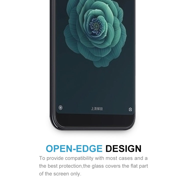 Tempered glass screen protector with open-edge design for flat screen coverage
