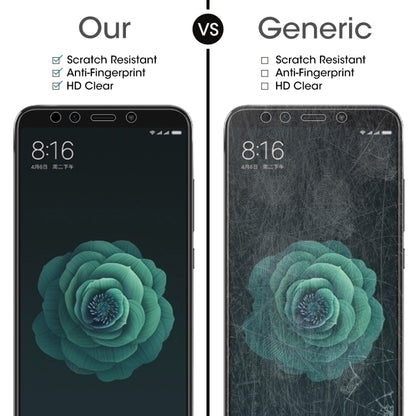 Clear tempered glass screen protector film for phone screens, HD finish