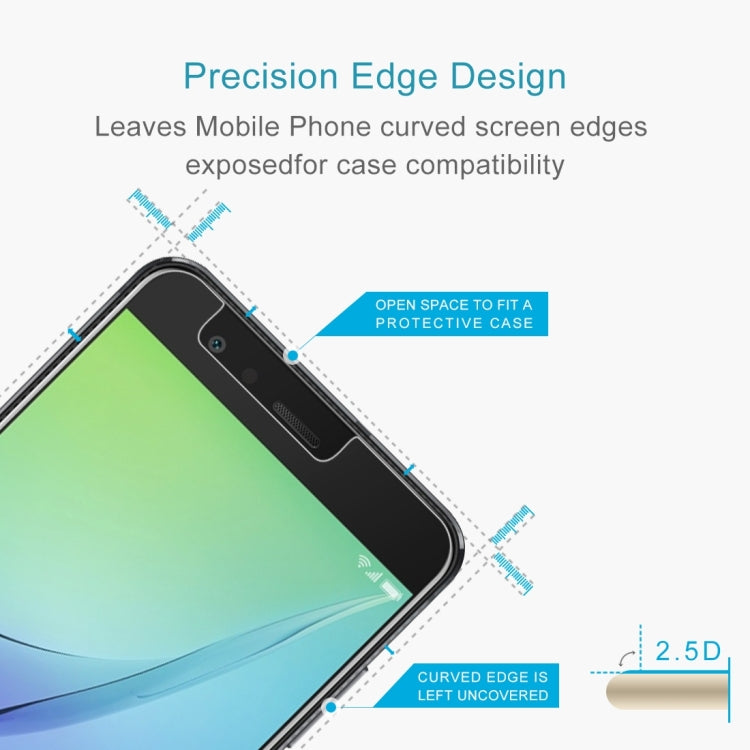 Tempered glass screen protector with 2.5D rounded edge design for curved phone screens