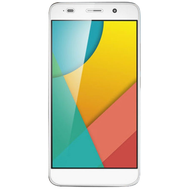 Clear tempered glass screen protector film applied to a front phone screen