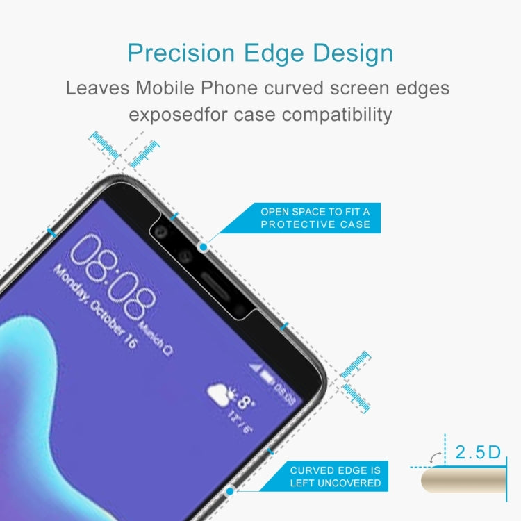 2.5D tempered glass screen protector with open-edge cutout for case compatibility