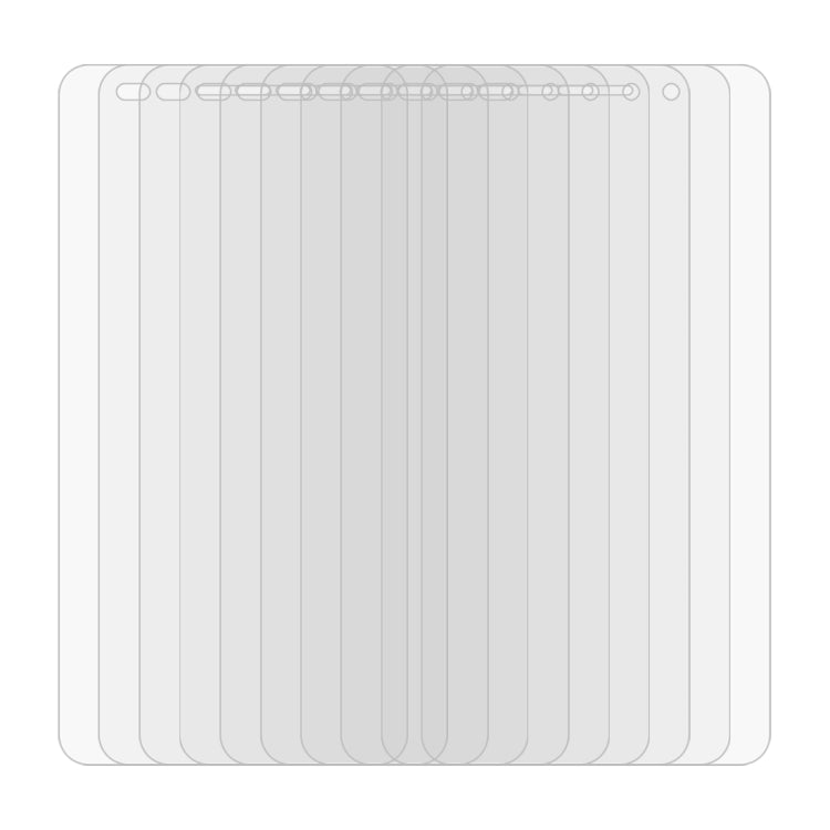 Set of clear tempered glass screen protector sheets for phone screen