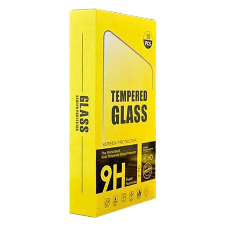 Yellow retail box for 10 tempered glass screen protectors, 9H hardness