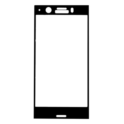 Black tempered glass screen protector sheet with top speaker and sensor cutouts