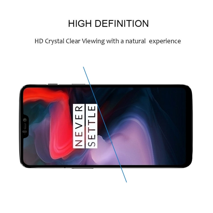 Tempered glass screen protector for OnePlus 6 with slim profile