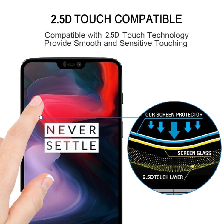 Tempered glass screen protector for OnePlus 6 with smooth touch surface