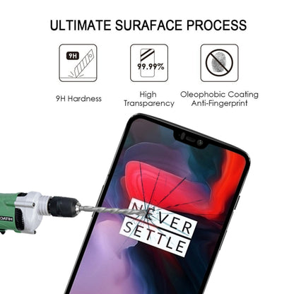 9H tempered glass screen protector for OnePlus 6 with anti-fingerprint coating