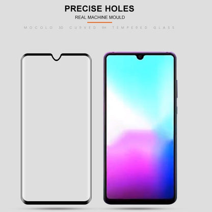 mocolo 3D tempered glass screen protector film with cutout alignment for phone speaker