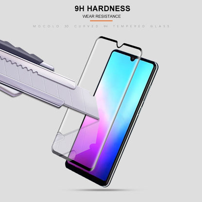 mocolo 3D tempered glass screen protector film applied to a curved phone screen