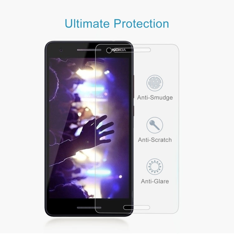 Tempered glass screen protector film for Nokia 2.1 with anti-smudge and scratch resistance