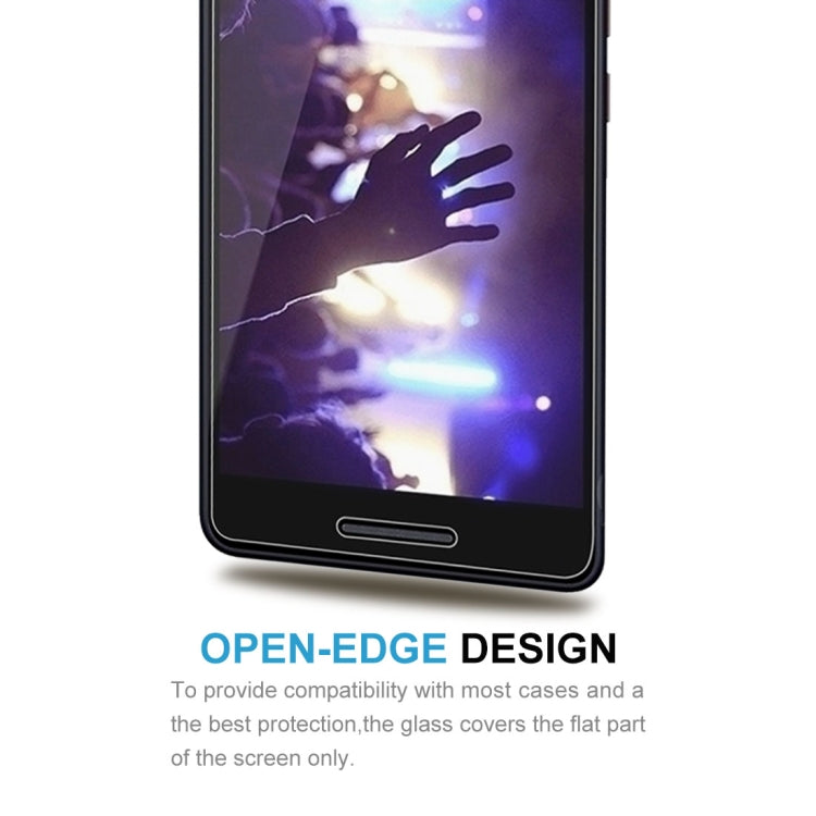 Tempered glass screen protector for Nokia 2.1, open-edge design over flat screen area