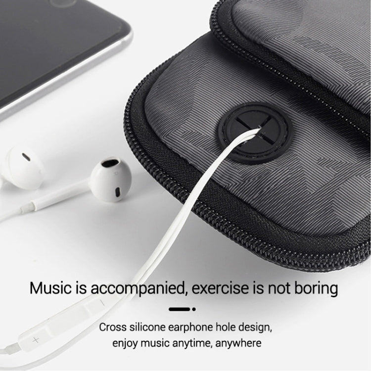 Waterproof armband phone bag with earphone hole and zippered front pocket