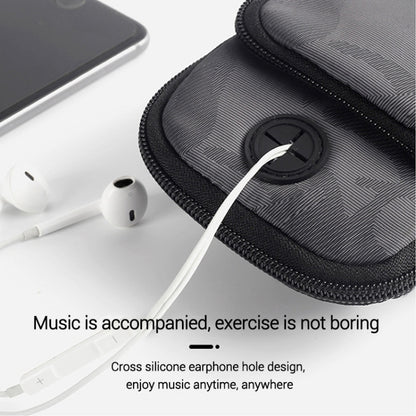 Waterproof armband phone bag with earphone hole and zippered front pocket