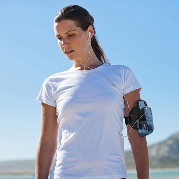 Waterproof sports armband phone bag worn on arm with adjustable band