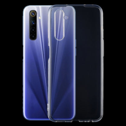 Transparent ultra-thin TPU phone case with camera cutout and raised edges, for OPPO Realme 6