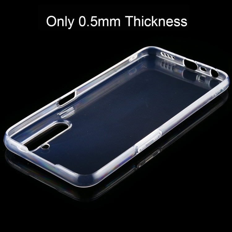 Ultra-slim transparent TPU phone case frame with button and port openings