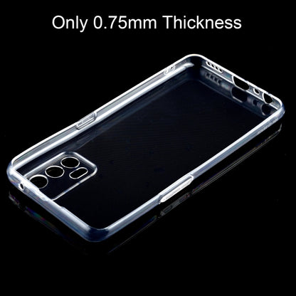 Ultra-thin transparent TPU case frame with precise bottom openings, very slim