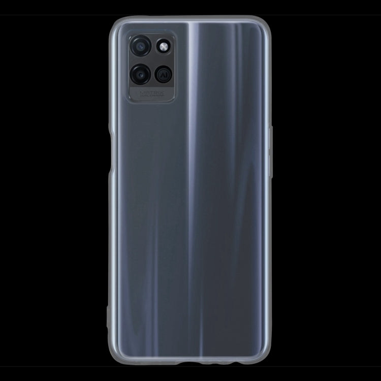 Transparent TPU phone case, back view with camera and flash cutouts