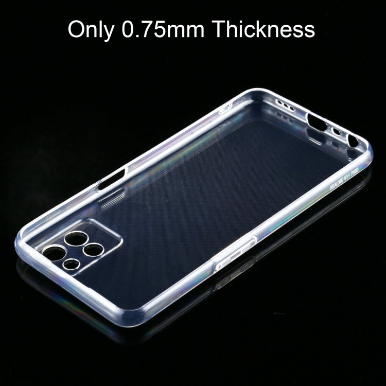 Ultra-thin transparent TPU phone case with bottom port and button cutouts