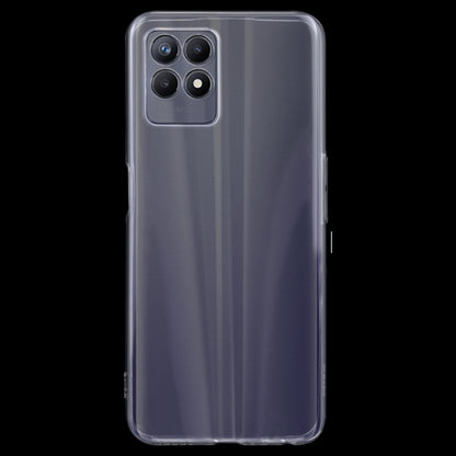 Clear back TPU case for phone with camera cutout and open button access