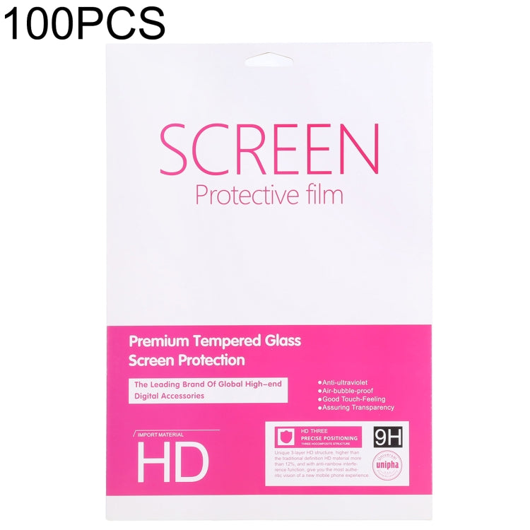 10-inch tempered glass screen protector film pack (100 pcs), premium HD