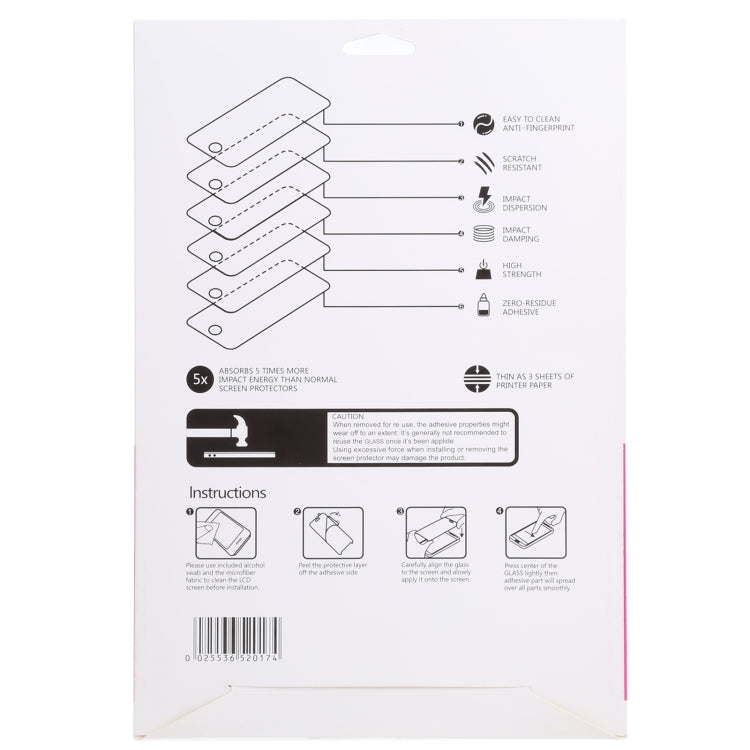 10-inch tempered glass screen protector film sheet with care and install instructions