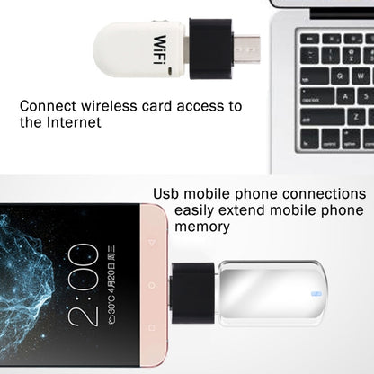 USB-C OTG adapter dongle for WiFi connection on a mobile device