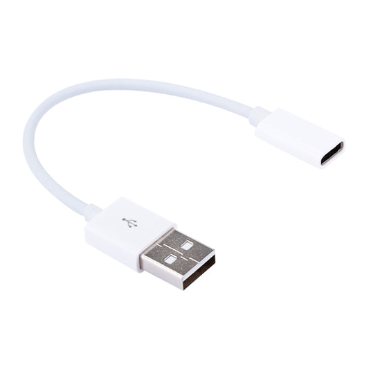USB 2.0 USB-A male to USB-C female adapter cable, 15 cm, white, with connectors